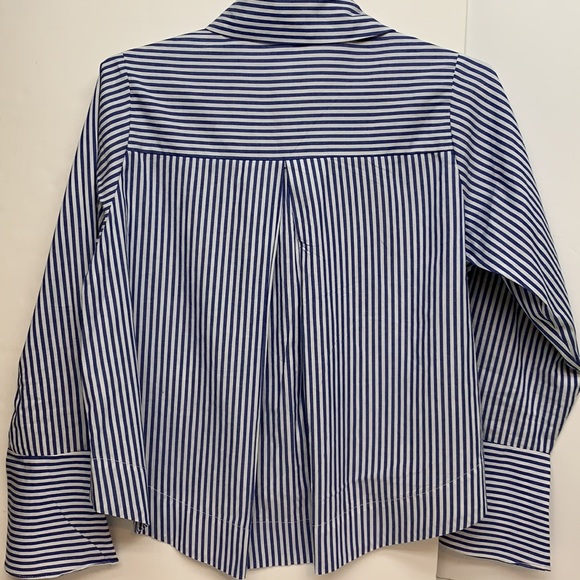 Code x Mode Blue & White Striped Appliqué Shirt XS - Picture 4 of 11